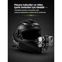 Outfire Telefona İle Uyumlu Kask Çene Bağlantı Aparatı-mavi Siy