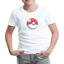 Pokemon - Pokeball Beyaz Çocuk Tshirt