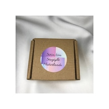 Sizin Için Sevgiyle Hazırlandı Etiketi Teşekkür Sticker Serisi Model Xy 4 Cm 100 Adet Çok Renkli