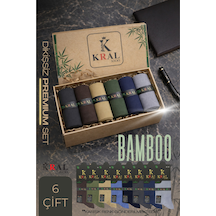 Kral Socks Kutulu 6 Çift Bambu Uzun Soket Yazlık Dikişsiz Parfümlü Çorap Çok Renkli
