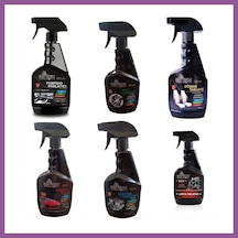 Ren.ga.renk 6'lı Araç Bakım Seti Torpido Jant Döşeme Motor Lastik Parlatıcı Hızlı Cila Spreyi 500 Ml Rengaren