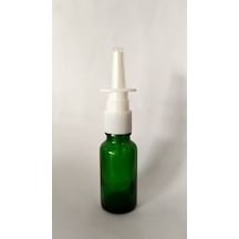 20Ml Cam Yeşil Şişe Burun Sprey Başlıklı (10 Adet)