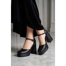 Papuçcity Moda Zen 03512 Kadın Topuklu Abiye Ayakkabı Sıyah