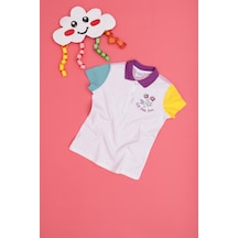 U.S. Polo Assn. Kız Çocuk Beyaz Polo Yaka Tişört 50283246-VR013