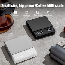 Novahub 3 Modlu Kahve Terazisi: 0.1g Doğruluk, Type-c Şarj, Zamanlayıcı Beyaz Beyaz