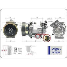 Gua 51324 Klima Kompresörü Sıfır Ürün Renault Clıo Iıı 04 12 Kangoo Iı 08 Modus 04 Mıcra Iıı 03 10 Qashqaı J10 06 13 1.5dci K9k 12v 6 Kanal 125mm -mercedes Cıtan W415 12 8200578856-2763000q1m-8200357173 -