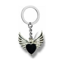 Gotik Siyah Kalp Kanat Detaylı Unisex Anahtarlık Karanlığın Zarafeti Gotik Siyah Kalp Kanat Detaylı Unisex Anahtarlık Karanlığın Zarafeti