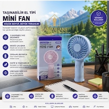 Kalemhane Mini El Fanı- 3 Kademeli Turbo Güç