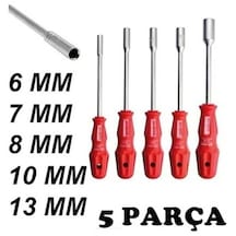 5 Adet Lokma Anahtar Tornavida 6/7/8/10/13/mm Metal Altıgen Tg 5klfk5h