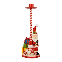Beysüs Yılbaşı Dekoratif Noel Baba Mumluk Şamdan 27 Cm