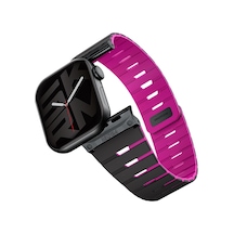 Watch 38mm Skinarma Gemini Serisi Tpu Magnetik Silikon Kordon Siyah-pembe
