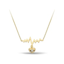 Çgk Çiğdem Gürel Kuyumculuk Kalp Atışı Altın Kolye 14k Gold