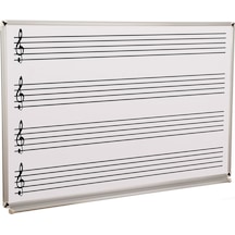 120X200 Müzik Çizgili Laminat Beyaz Yazı Tahtası