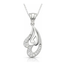Gümüş Kalpli Bayan Kolye - Pnd47138290 01 - Gold