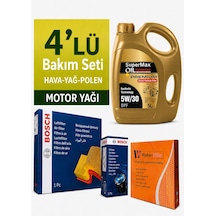 Bosch Citroen Ds5 1.6 Bluehdi Dizel Filtre Bakım Seti-supermax Oil 5w30 5lt 2015-2017 4 Lü