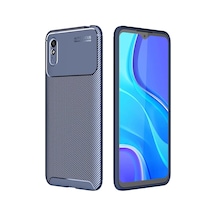 Xiaomi Redmi 9a Kılıf Auto Focus Karbon Kapak - Lacivert -