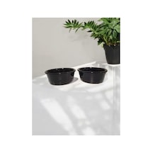 Köpek Su Ve Mama Kabı - Seramik Siyah Kase - 2'li Büyük Irk - 19cm - 2 1000ml