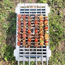 Tr Campbrick Paslanmaz Çelik Izgaralı, 15cm Közlüklü Katlanır Mangal Diğer