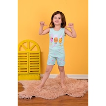 kız çocuk asklı pijama takımı cool sweety mint