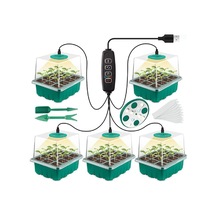 Singree Akıllı Bitki Büyüme Lambası - 12 Gözlü Fide Tepsisi Ve Ek Aydınlatmalı 5 Adet Saksı Seti