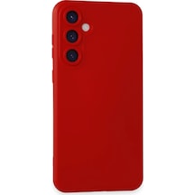 Newface - 150 - Samsung Galaxy S24 Kılıf Nano İçi Kadife Silikon - Edntrend - - Kırmızı