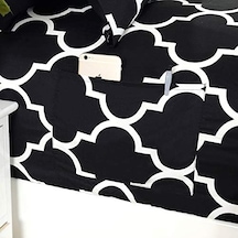 Elegant Comfort Lüks Yumuşak Yatak Çarşafları Dört Yapraklı Desenli 1500 İplik Sayısı Perkal Mısır Kalitesinde Yumuşaklık Kırışma Ve Solmaya Karşı Dayanıklı 6 Parça Yatak Seti, King, Siyah 50 x 22