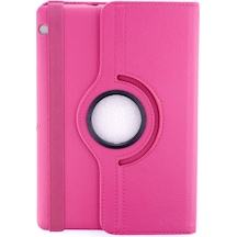 Mediapad T3 10 / 9.6 Kılıf 360 Tablet Deri Kılıf - Pembe Diğer