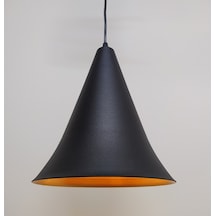 Mylights Retro Rustik Metal Sarkıt Avize Siyah Içi Altın (549236904)