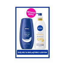 NIVEA Creme Care Nemlendirici Duş Jeli 250 ML + Q10 Sıkılaştırıcı Vücut Bakım Losyonu 400 ML