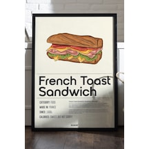 French Toast Ahşap Çerçeveli Poster, Dekoratif Mutfak Duvar Tablosu