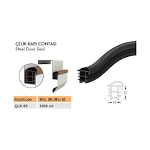 Çlk 85 Kapı Contası 6 Metre Siyah Esnek Ve Dayanıklı Kapı Fitili 6 M