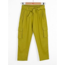 Nk Kids Kız Çocuk Yüksek Bel Pantolon-13996-yeşil Yeşil