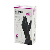 Reflex Slimfit Glove Kod-033 S Siyah Pudrasız Muayene Eldiven 100lü 5468