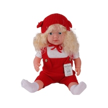 5214 60 Cm Trikolu Tulumlu Saçlı Büyük Bebek - Vbah-888163 1 Adet