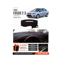 Ford Focus 2.5 Sedan Kapaklı 2008-2011 Uyumlu Torpido Örtüsü - Siyah Kırmızı