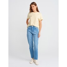 Dilvin 71786 Slim Denim Mom Pantolon-açık Mavi Açık Mavi
