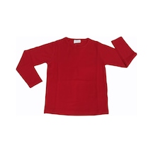 Özdemirli Bebe Basic Düz Bisiklet Yaka Uzun Kollu Likralı Badi Sweat T-shirt KIrmızı