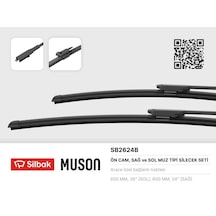 Sılbak Silecek Süpürgesi 650/600mm Muz Tipi Mercedes Sprınter 02/05 Crafter Volt 04/06 Sılbak Sb2624b