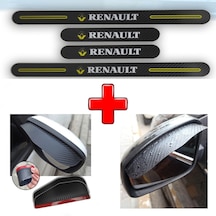 Renault Twingo Uyumlu Carbon Kapı Eşiği + Ayna Yağmur Koruyucu (552944010)