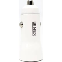 Winex W001 Usb A Çift Çıkışlı 3.1A Araç Şarj Aleti Beyaz