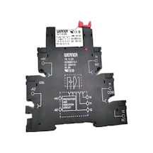 Werner 24.11.02.024+74.11.01 ,24vac/dc 1a1k/6a Vidalı Slim Röle Takım