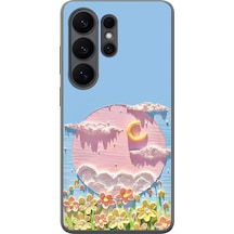 Samsung Galaxy S26 Ultra Uyumlu Çiçekli Ay Baskılı Silikon Kılıf Renkli