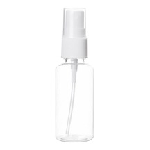 100 Adet - 30ml Plastik Mini Boş Şeffaf Pet Sprey Şişe - Beyaz Sprey Başlık