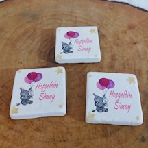 Taş Magnet Balonlu Fil Bebek Magneti 4,5x4,5 kare(30 Adet)
