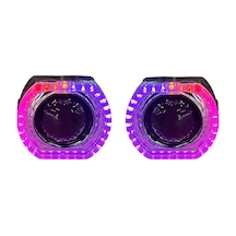 2.5 İnç Düz Bi Xenon Mercek Kare Model Pixel Angelli Kapak Set