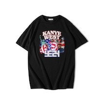 Brz Collection Unisex Oversize Kanye West T-shirt-siyah Siyah