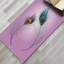 Evaşk Namazlık Dokuma Halı Kaymaz Muslumana Seccade80 x 130 LİLA EVAŞK406A80