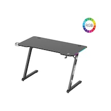 Vıyero Armor Gd-12002e-2-blk Z Ayak Rgb Karbon Fıber E-spor Oyuncu Masası Siyah