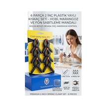 6 Parça 2 İnç Plastik Yaylı Kıskaç Seti - Hobi, Marangoz Ve Fon Sabitleme Mandalı 723186 Str-mn346 Diğer