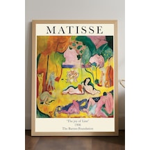 Henri Matisse Doğal Ahşap Çerçeveli Poster, Dekoratif Sanatsal Duvar Tablosu
